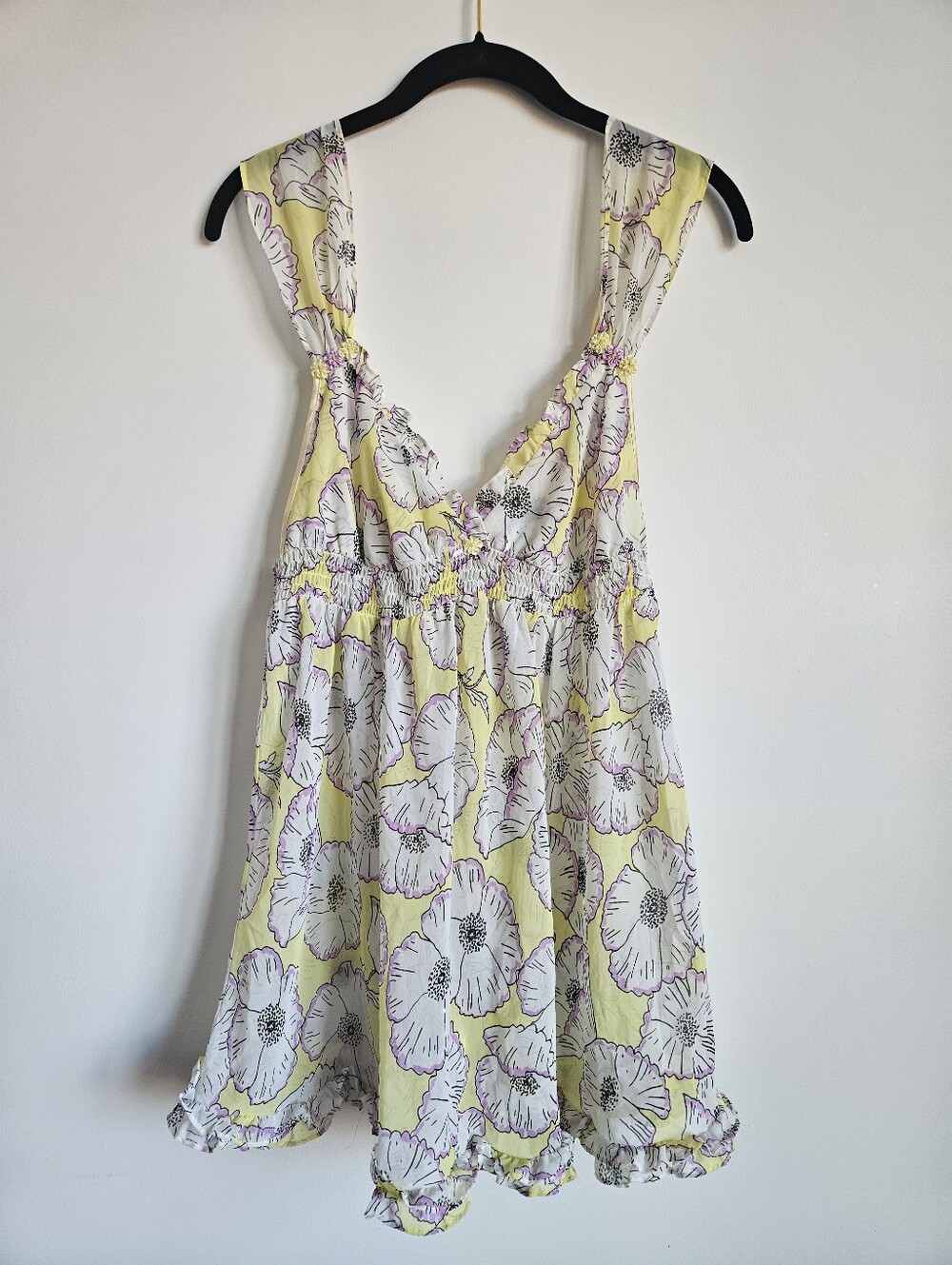 Vintage 90s Betsey Johnson Intimates Women's Floral Babydoll Slip Dress Medium